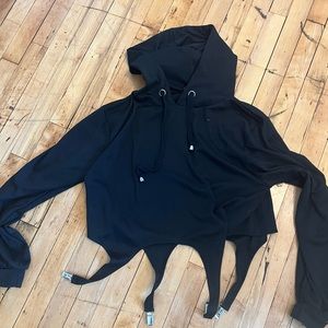 Disturbia goth suspender hoodie size us 8, medium